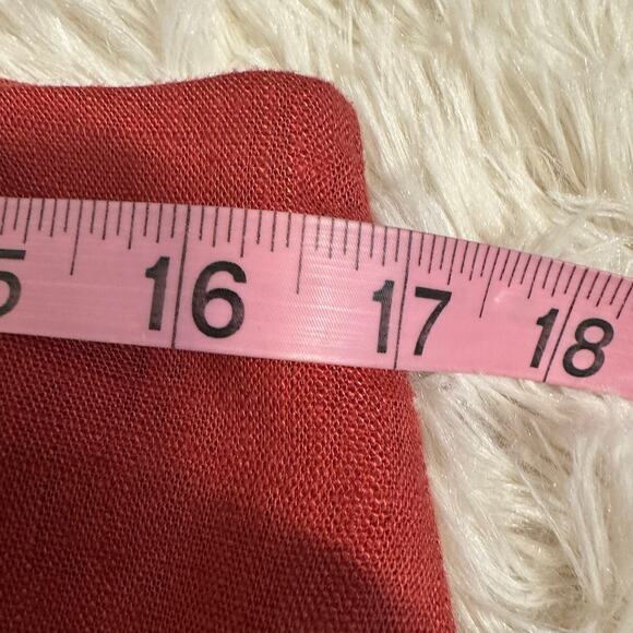 Blu Pepper Linen Blend Red Embroidered Mini Skirt Sz L NWT - Picture 6 of 7